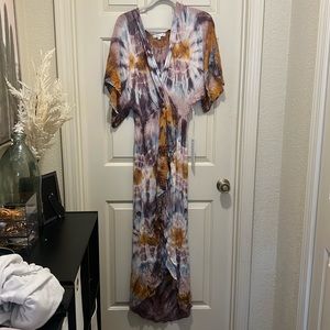 High low tie dye dress